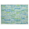 thumbnail image 2 of Addison Rugs Chantille Indoor/Outdoor Transitional Lines Aqua Washable Rectangle Rug, 1'8" x 2'6", 2 of 6