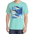 thumbnail image 2 of Wild Bobby, Cool Skipjack Bluefin Albacore Tuna, Fish, Trio Garment-Dyed Washed Look Short Sleeve Tees, Mint, Small, 2 of 3