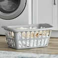 thumbnail image 2 of Starplast 1.5-Bushel Rectangular Plastic Laundry Basket, Soft Silver, 6 Pack, 2 of 8