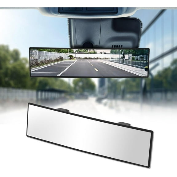 Rear View Mirror, Panoramic Convex Rearview Mirror, Wide Angle Rear View Mirror to Reduce Blind Spot Effectively for Car SUV Trucks, Anti-Fog and Anti-Glare