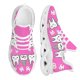 thumbnail image 1 of Zapatillas de plataforma con dibujos de dientes, cómodas y transpirables, de punto, para verano, color negro, 1 of 6