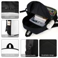thumbnail image 4 of Una Película de Minecraft-theme Backpack, Campus style schoolbag Bookbag with Adjustable Shoulder Straps And Large Zip Compartment, Unisex Travel Bags., 4 of 6