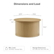 Quin Coffee Table, Light Oak