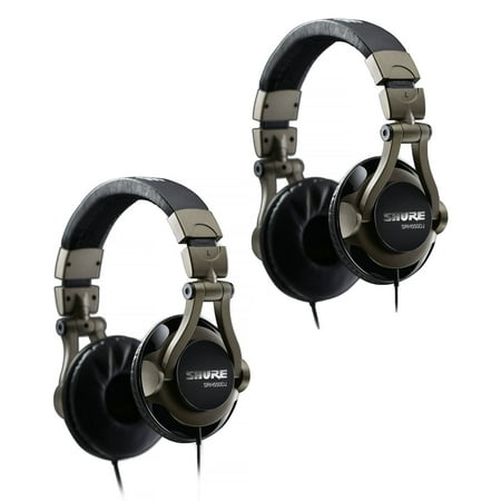 - Shure Closed Back Professional DJ Home & Studio Recording Headphones (2 Pack)