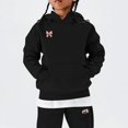 thumbnail image 5 of CPNG Girls 2 Piece Outfits Football Bow Print Long Sleeve Hoodie with Matching Jogger Pants Kids Loose Casual Sweatsuit Set, 5 of 5