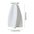 thumbnail image 2 of Specollect 1Pcs Plastic Tall Ceramic Flower Vase,Home Decor White Vase for Pampas Grass,Modern Textured Vases for Living Room Decorations,Table Centerpieces,Shelf,Farmhouse Small Ceramic Vases, 2 of 5