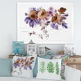 thumbnail image 3 of Designart 'Purple Wildflowers On White IV' Traditional Framed Art Print, 3 of 4