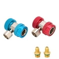 thumbnail image 2 of AC Coupler Adapter Tool, Superior Protection R134a Quick Coupler Adapters Easy To Carry 1/4in Stainless Steel Brass Removable  For Car, 2 of 8
