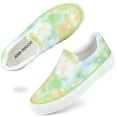 thumbnail image 3 of Slip-on Sneakers for Women Green Canvas Flat Shoes Casual Shoes Size 6.5, 3 of 9