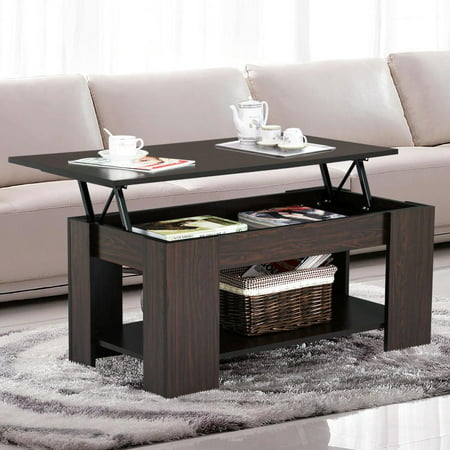 Yaheetech Lift up Top Coffee Table with Under Storage Shelf Modern Living Room Furniture