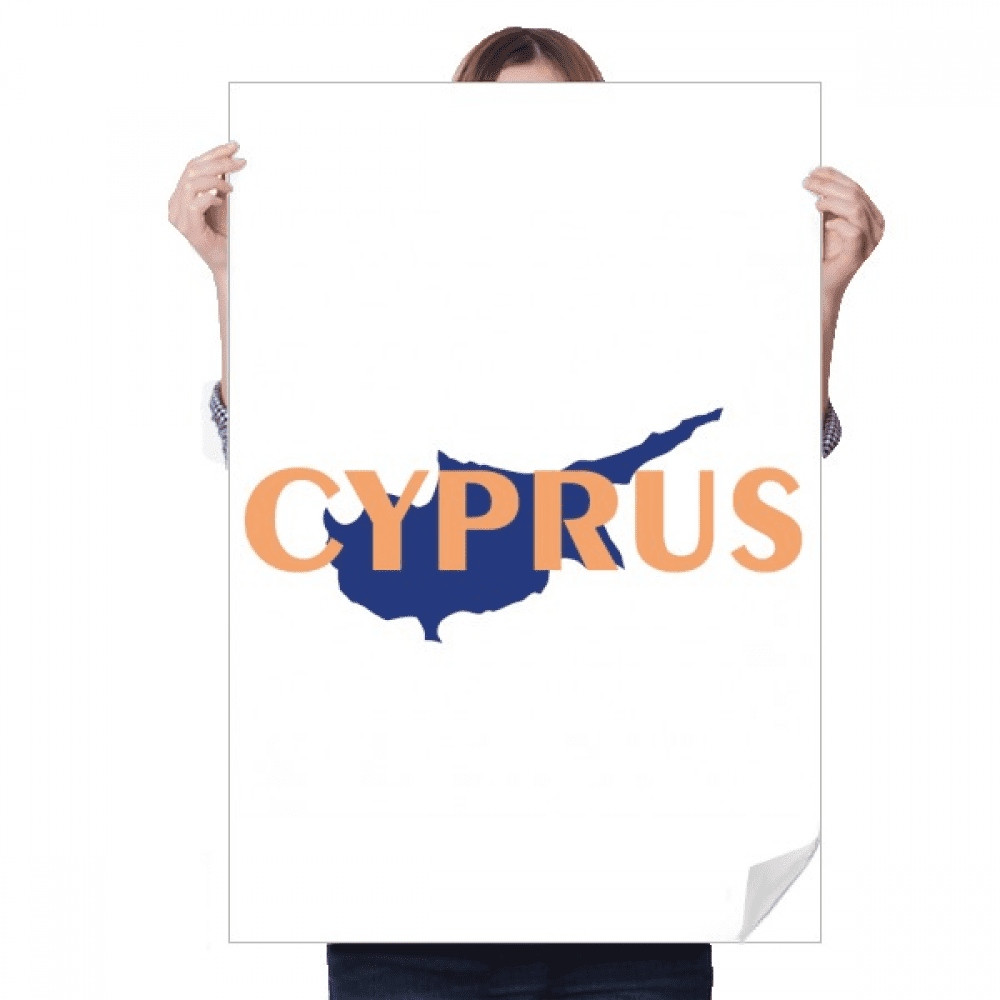 Cyprus European Map Tourism Sticker Decoration Poster Playbill
