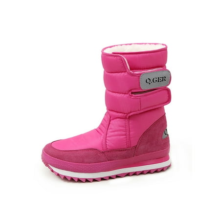 

Ymiytan Mens Breathable Snow Boots Walking Platform Work Anti Slip Mid Calf Boot Rose Red 7