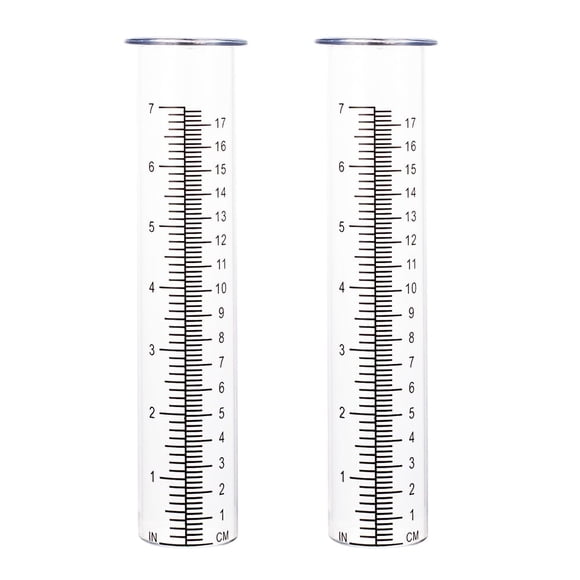 Pluviómetro HOBYLUBY, tubo de vidrio de repuesto de 18 cm, 2 unidades