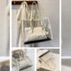 thumbnail image 3 of Color caramelo 2 en 1 correa de cadena bolsos transparentes bolsos de mano transparentes para mujeres, 3 of 7
