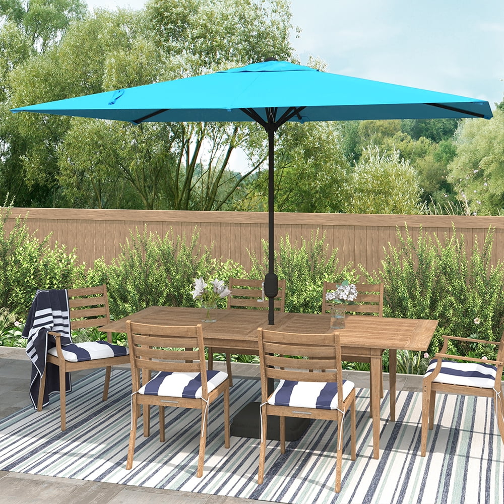 UltraShades  10 Feet Rectangular Patio Umbrella - Cyan