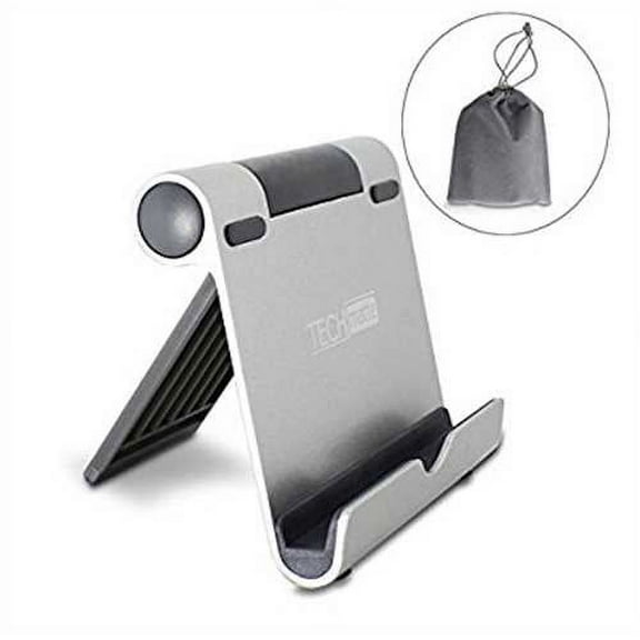 iPad Stand TechMatte Multi-Angle Aluminum Holder for Tablets, E-Readers and Smartphones - Mini Stand