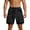 Black2, variant on Cargo Shorts for Men Big and Tall Loose Casual Elastic Waist Short Sweatpants with Pockets M-4XL
