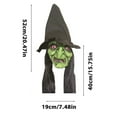 thumbnail image 4 of Gallickan Old Woman Witch Headgear with Hair Hat, Halloween Witches Hats, Womens Witch Role Play Supplies, Halloween Decorations for Outdoor Party Accessories, Multicolour, 4 of 9