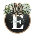 thumbnail image 2 of Vwrxbz Round Wooden Wreath Sign Front Door Hanging Plaque Decorative Wall Decor Garden Home Gift 30x30cm, 2 of 7