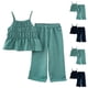 thumbnail image 4 of Odeerbi 3-8 Años Conjunto de Verano Para Niñas Camisola Con Volantes de Algodón Pantalón de Pata Ancha Conjunto de Dos Piezas Pantalón Sin Mangas Top Cintura Elástica Conjunto, 4 of 4