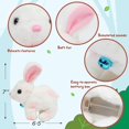 thumbnail image 5 of Easter Hopping Bunny Plush with Carrot Jumping Spotted Rabbit Ears Nose Moving Educational Plush Toy Interactive Toy Electric Birthday Gift for Toddlers Kids,7" Stuffed Animals Toys Easter Gifts, 5 of 13