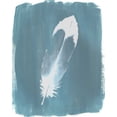 thumbnail image 2 of Popp, Grace 12x14 White Modern Wood Framed Museum Art Print Titled - Feathers on Dusty Teal VII, 2 of 4