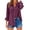 Wine, variant on Plus Size Button Down Shirts for Women V-Neck Long Sleeve Loose Linen Tunic Summer Blouse with Pockets