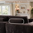 thumbnail image 4 of Ovios 106" Modular Cloud Couch Oversized Deep Seat Plush Corduroy Sectional Sofa with Lounge Chair for Living Room, No Assembly, Gray, 4 of 11
