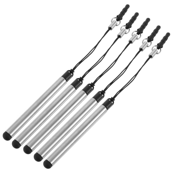 8pcs Capacitive Mini Stylus Universal Touchscreen Pen with Lanyard for Phones Tablets Devices