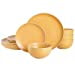 thumbnail image 3 of Gibson Home Round Stoneware Rockaway Dinnerware Set, Service for 4 (12pcs), Yellow, 3 of 10