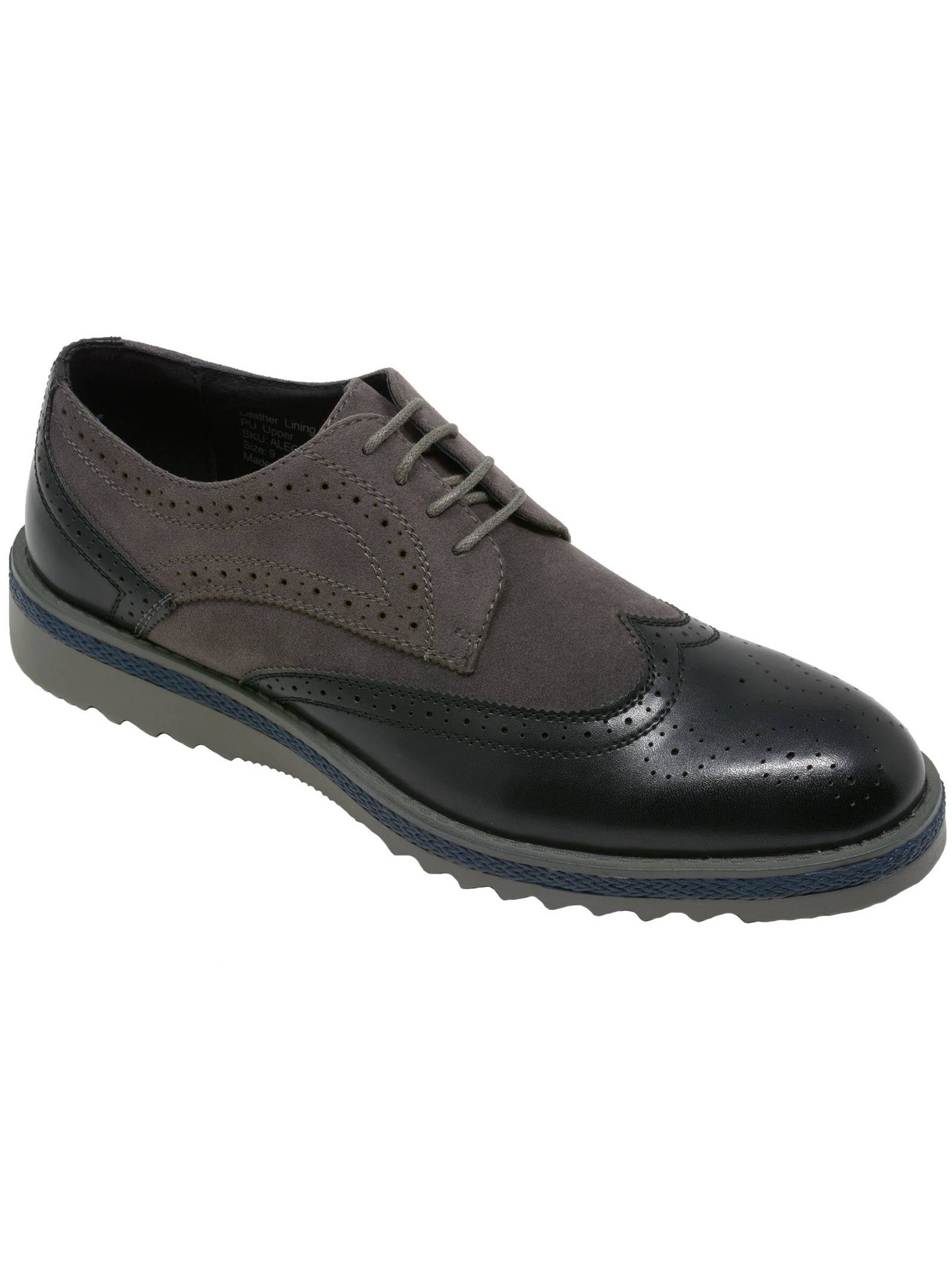 Alpine Swiss Alec Mens Wingtip Shoes 1.5” Ripple Sole Leather Insole & Lining - image 3 of 7