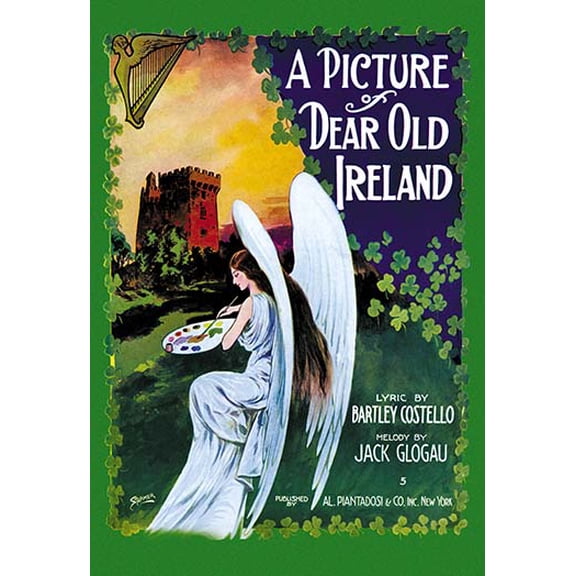 A Picture of Dear Old Ireland Museum quality giclee print canvas wrap(20" x 30")