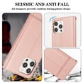 thumbnail image 3 of TECH CIRCLE Wallet Case For iPhone 12 Pro Max,Magnetic Flip Folio Stand Purse Case with Shoulder Wrist Strap Card Holder Cover Hidden Mirror Protective Cover for Apple iPhone 12 Pro Max 6.7",Rosegold, 3 of 8