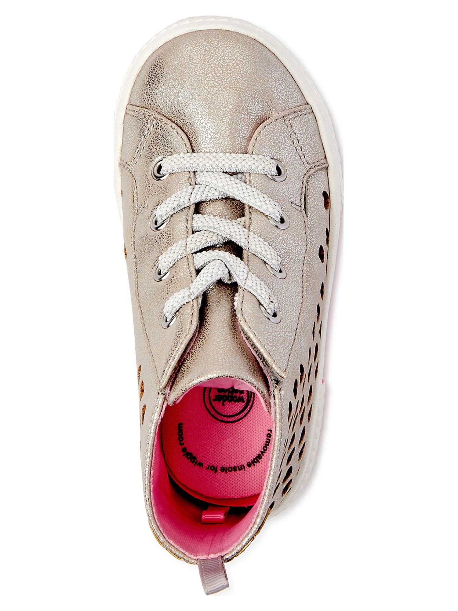 Wonder Nation Baby Girl Heart High Top Sneaker, Sizes 2-6
