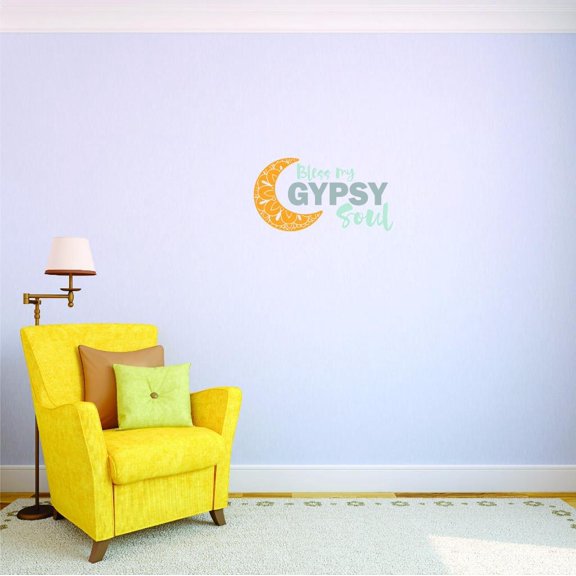 Custom Decals Bless My Gypsy Soul Wall Art Size: 10 X 20 Inches Color: Multi