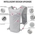 thumbnail image 4 of Mochila ligera para correr para hombres y mujeres, mochila transpirable para bicicleta, mochila con bolsa de agua para ciclismo, chaleco deportivo (gris abuela), 4 of 5