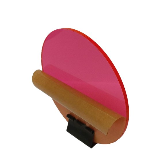 SIBE-R PLASTIC SUPPLY Disque Rond Fluorescent Acrylique 1/8 Pouces d'Épaisseur - Lentille de Lumière de Fête, Signalisation et Affichages Lumineux (Rouge/rose, Diamètre 18 Pouces)