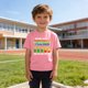 thumbnail image 5 of Blusas y camisas de manga corta con cuello redondo para niños y niñas, camisetas gráficas de manga corta, blusas con estampados bonitos para la temporada escolar., 5 of 9