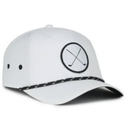 Signatures Performance Golf Hat, Crossed Golf Clubs Baseball Cap, Adjustable, One Size, Adult, White