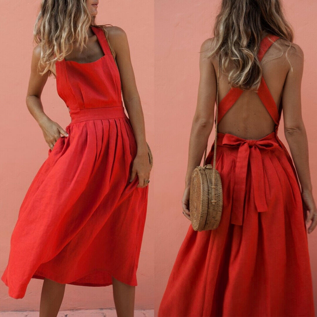 plain red dress for girl