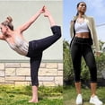 thumbnail image 2 of KEFIRLILY Women's High Waist Capri Leggings with Hidden Scrunch Butt Lifting, Stretchy Yoga Pants with Flap Pockets, Tummy Control Crop Leggings for Workout & Daily Wear, 2 of 5