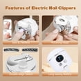 thumbnail image 3 of WETRBWEH Electric Nail Clipper, 2-in-1 Automatic Nail Cutter with LED Light & 2.5X Magnifier, Safe Painless Low Noise for Seniors & Adults, White, 3 of 10