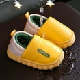 thumbnail image 4 of Gubotare Slippers Kids Toddler Slippers Girl Boy House Slipper Kids Anti-Slip Winter House Shoes for Boys Girls (Yellow,10.5), 4 of 5
