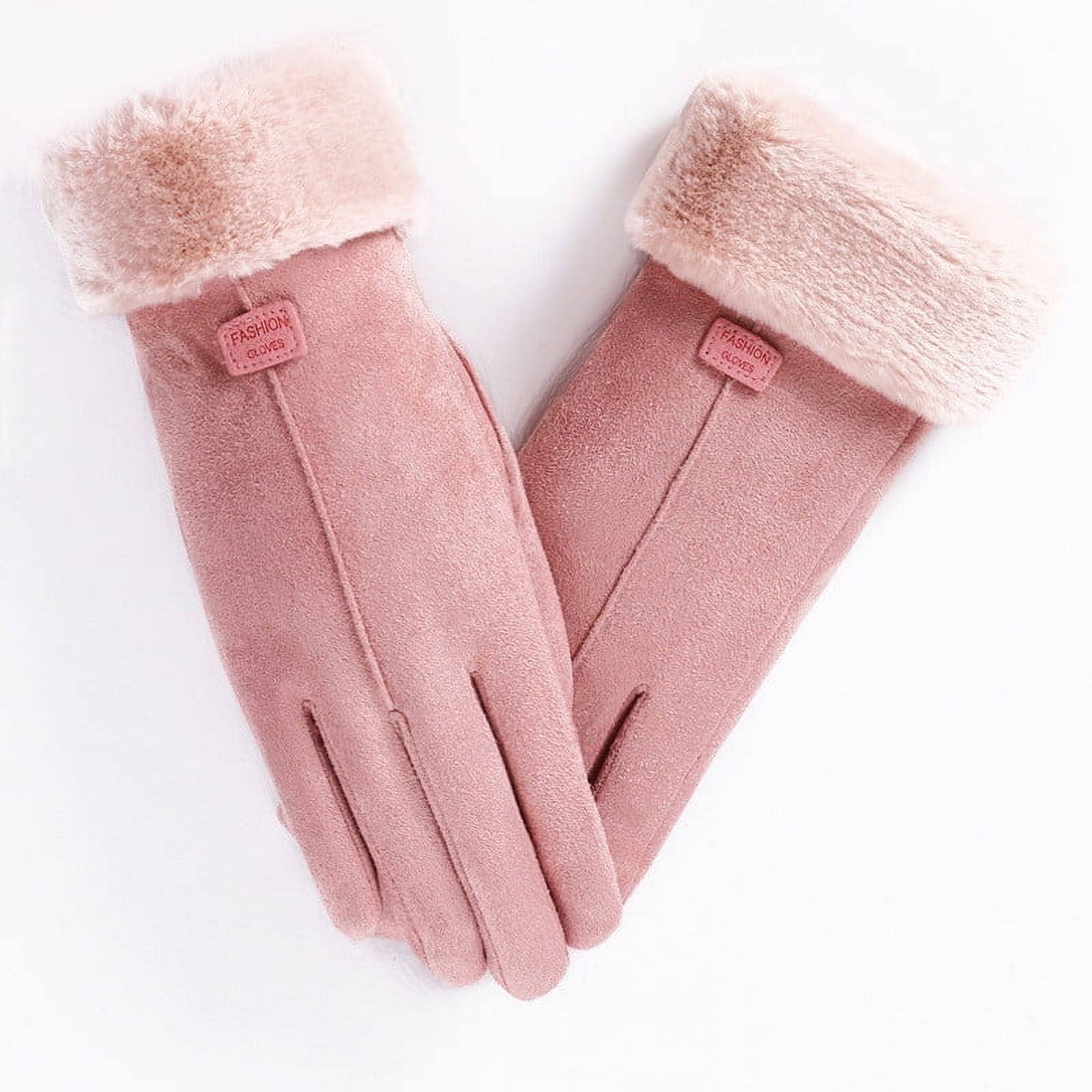 TIMIFIS Winter Gloves Velvet Warm Gloves Women's Winter Suede Warm