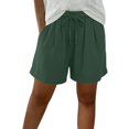 thumbnail image 6 of JUUNthy Womens Cotton Shorts, Daily Wear Comfort Loose Elastic Waist Summer Casual Shorts with Pockets Claret S, 6 of 9