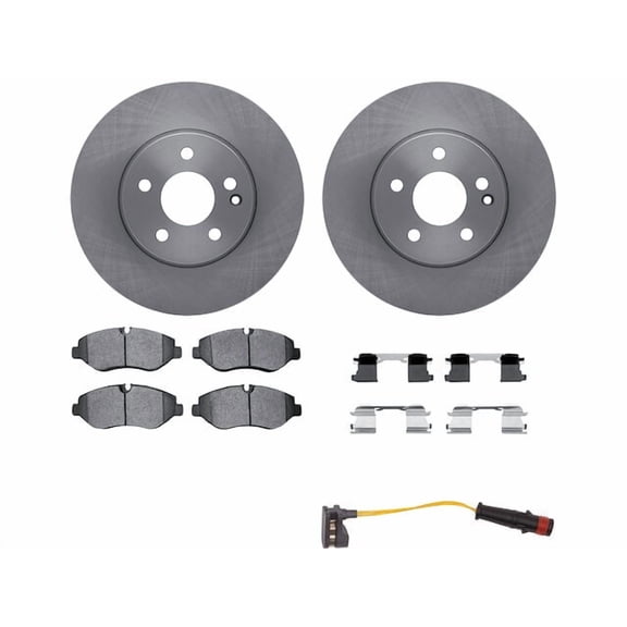 Front Brake Pad and Rotor Kit - Compatible with 2016 - 2023 Mercedes-Benz Metris - Dynamic Friction