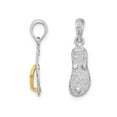 thumbnail image 2 of Pendentif Breloque Sandale Tongs 3D en Argent Sterling avec Chaîne, 2 of 4