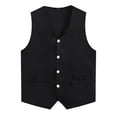 thumbnail image 2 of Kaerm Athletic Volunteer Activity Vest Supermarket Workwear Uniform Button Vest Quick-Drying Sports Black XXL, 2 of 5