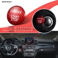 thumbnail image 4 of BINB ROAD Engine Start Stop Push Button Cover Trim Carbon Fiber Compatible with Mercedes Benz A C SL GLA GLC ML Class ,Red, 4 of 7