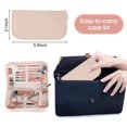 thumbnail image 3 of Juego portátil de cortadoras de uñas y herramientas de belleza, juego de manicura martensítica de acero inoxidable de oro rosa 12 en 1, con bolsa de cuero rosa, adecuado para el hogar, trabajo Afortunado Sencillez, 3 of 5
